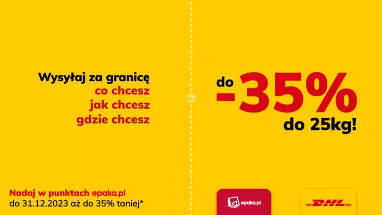 Przesyłki bez granic z DHL Express i epaka.pl! Sprawdź wyjątkową promocję.