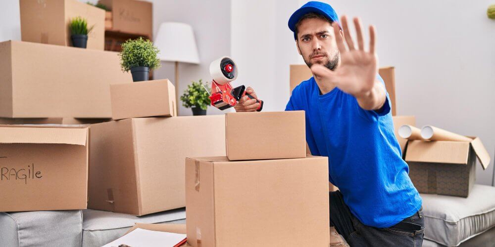 Kurier z przesyłkami