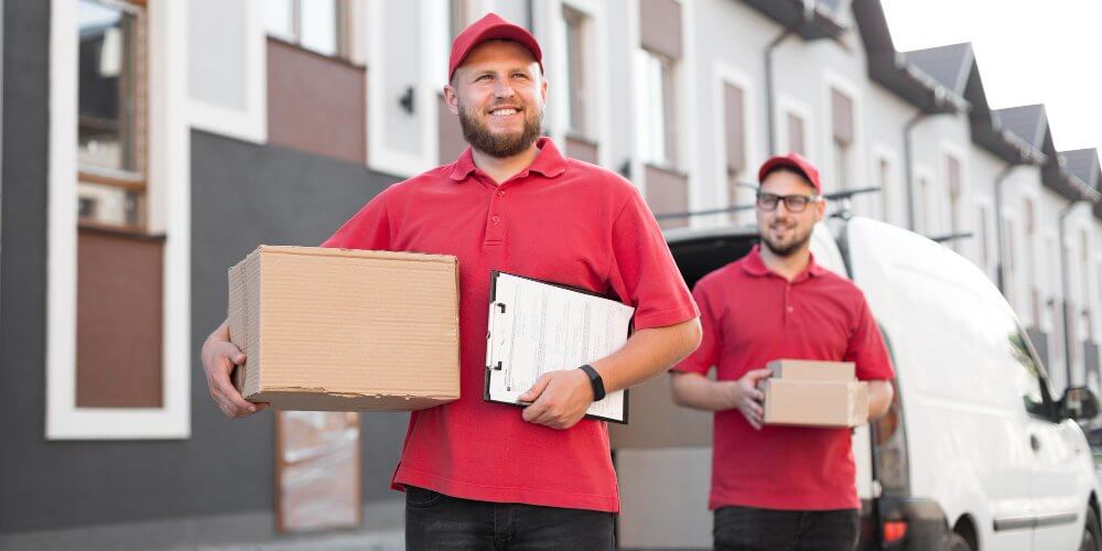 Kurierzy z przesyłkami