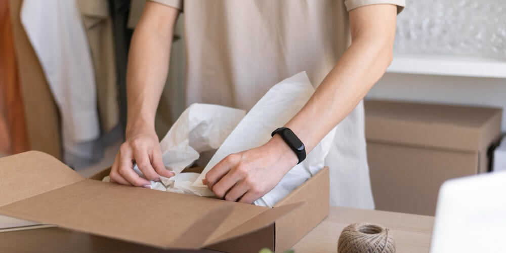 Pakowanie prezentu do wysyłki kurierskiej