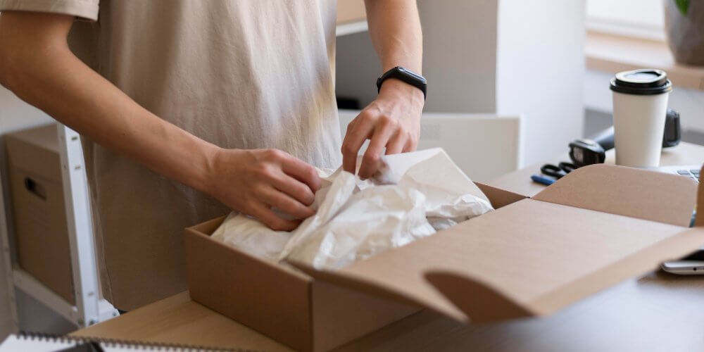 Pakowanie przesyłki kurierskiej