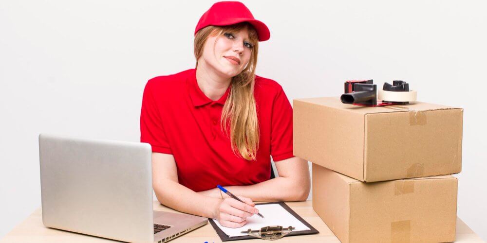 Pracowniczka brokera kurierskiego